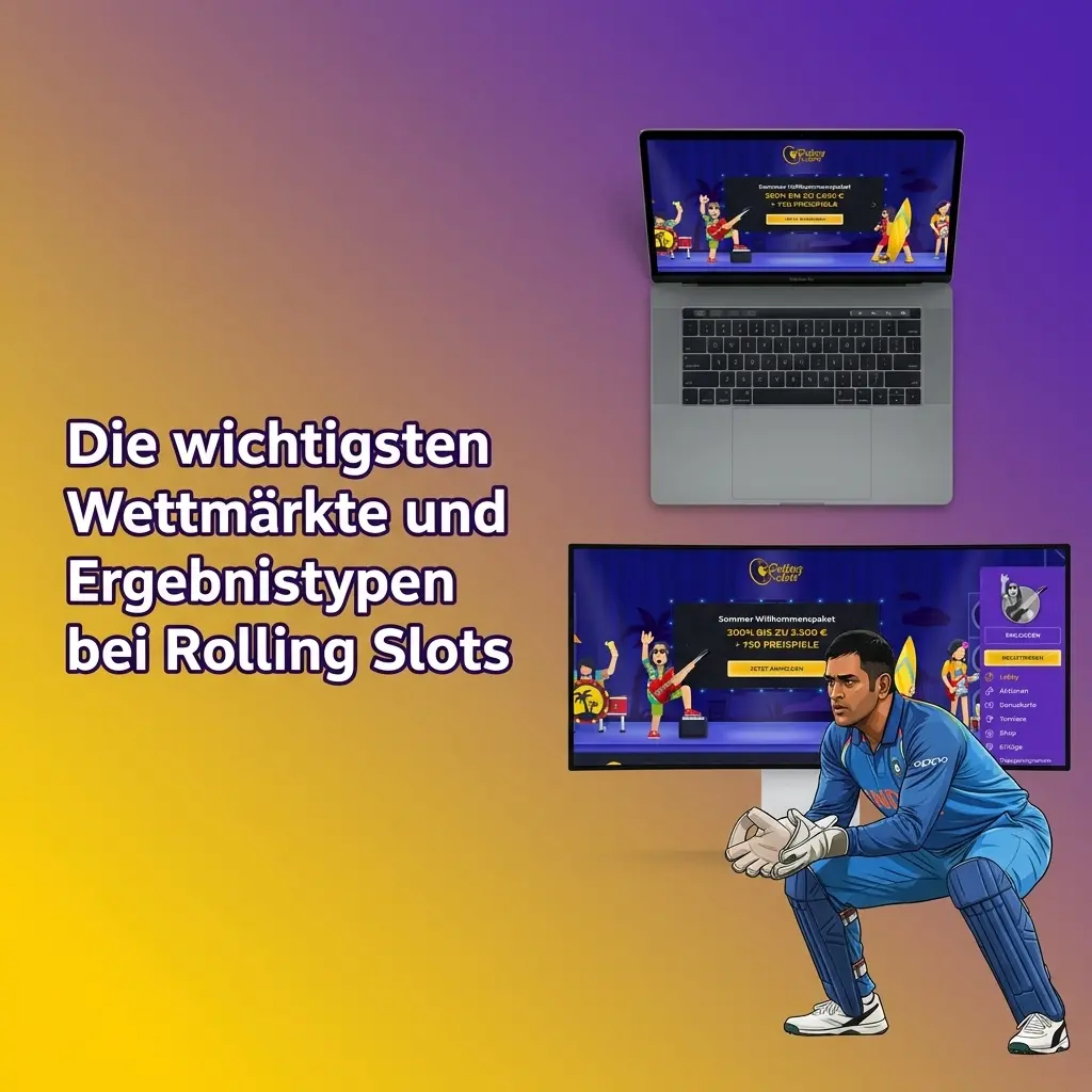 Wettmärkte und Ergebnistypen bei Rolling Slots