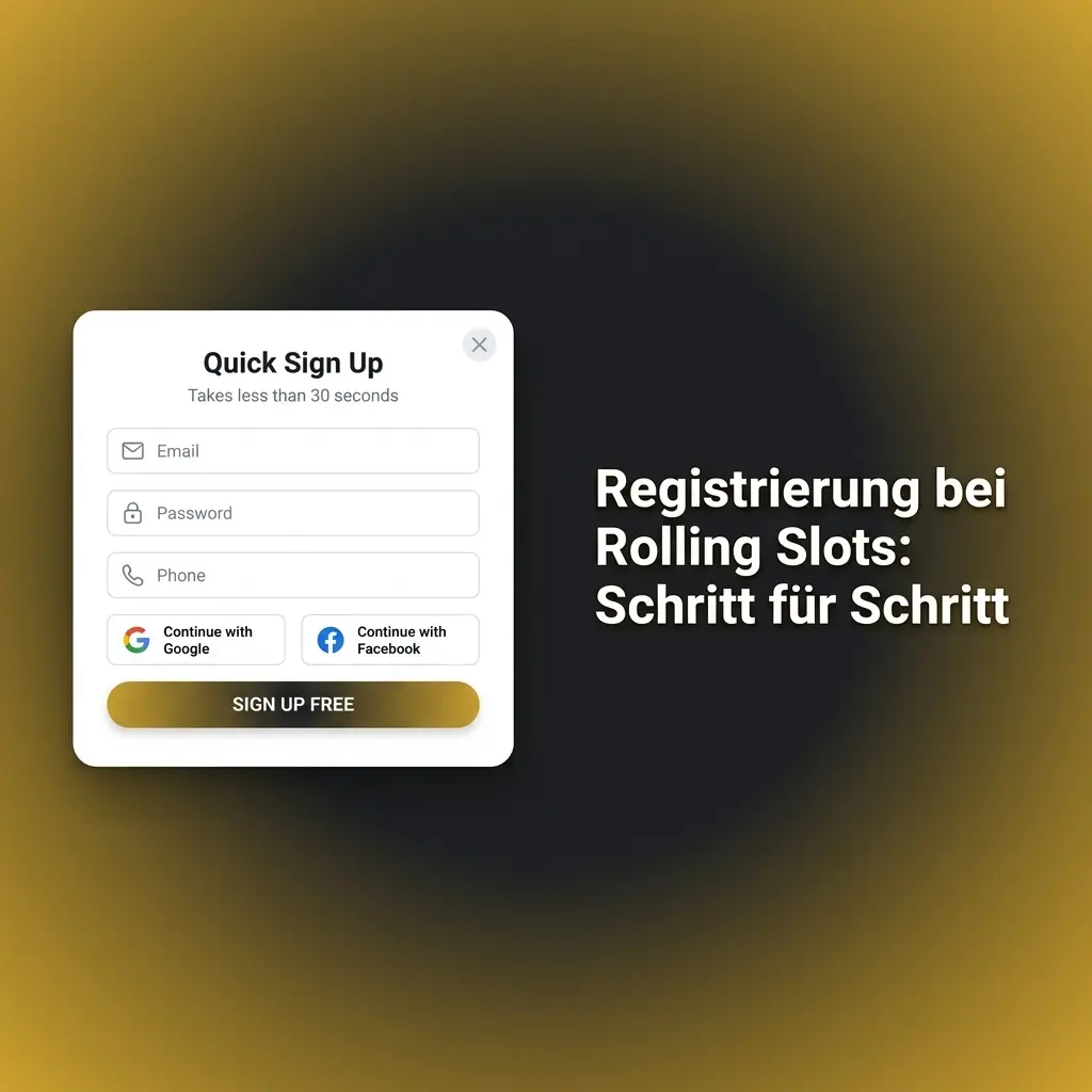 Registrierung bei Rolling Slots Schritt für Schritt