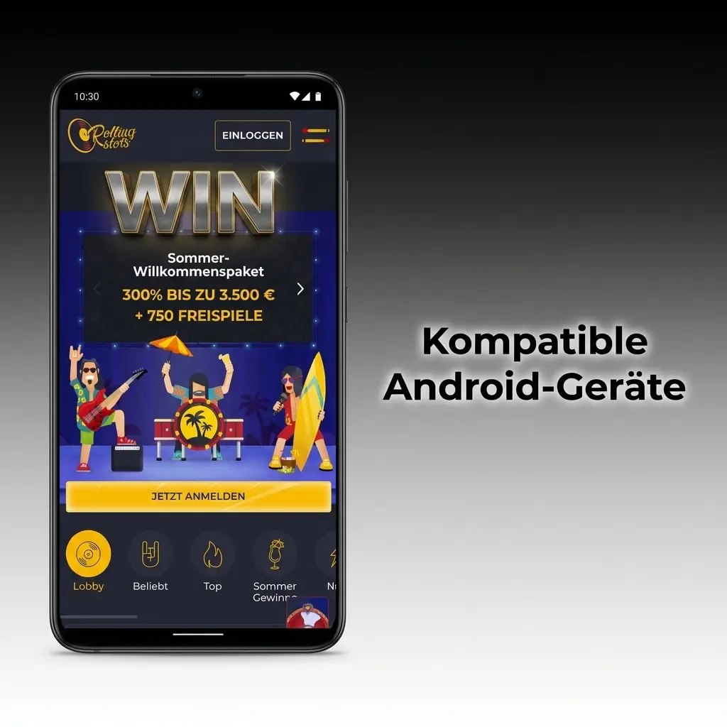 Kompatible Android-Geräte für die Rolling Slots App