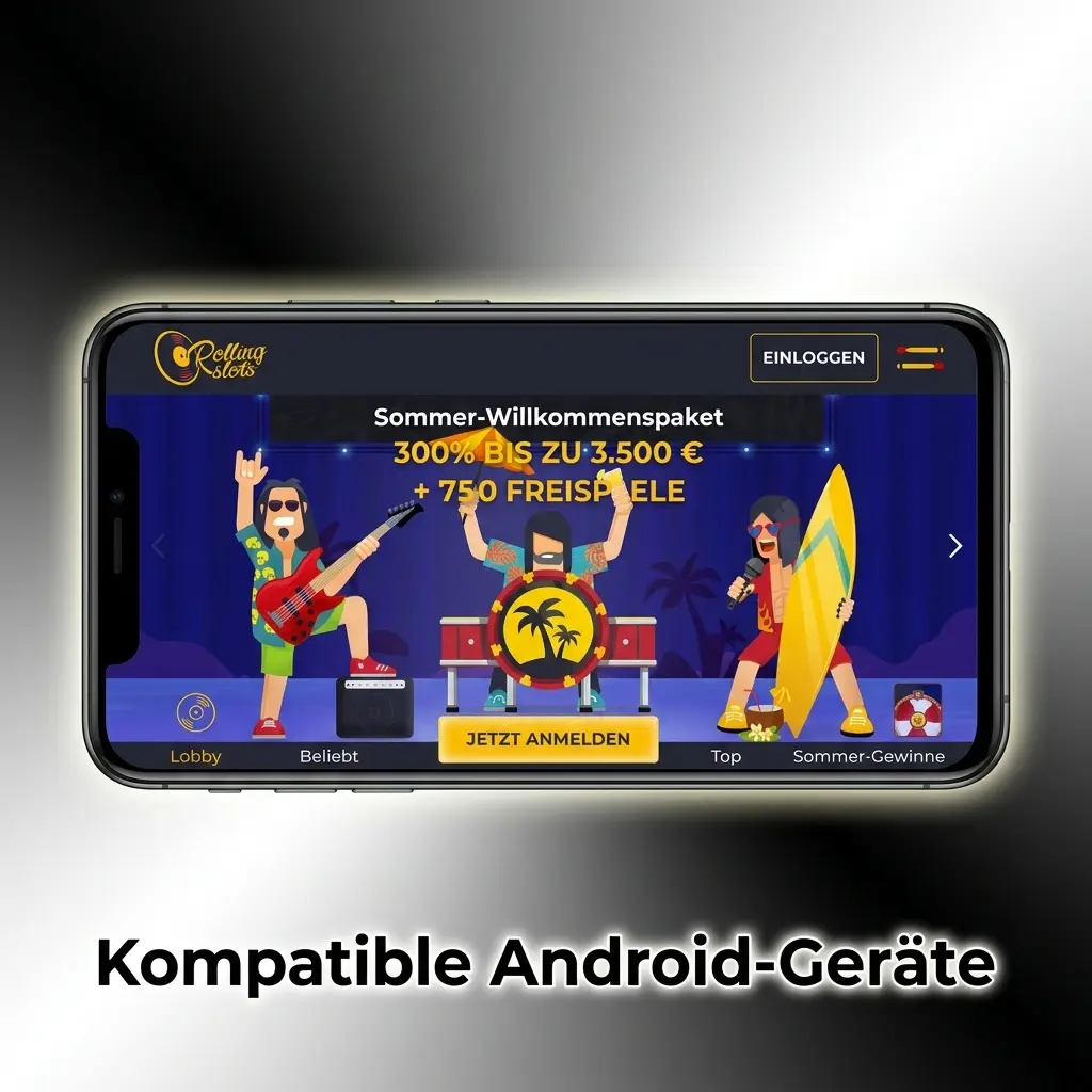 Kompatible Android-Geräte für die Rolling Slots App