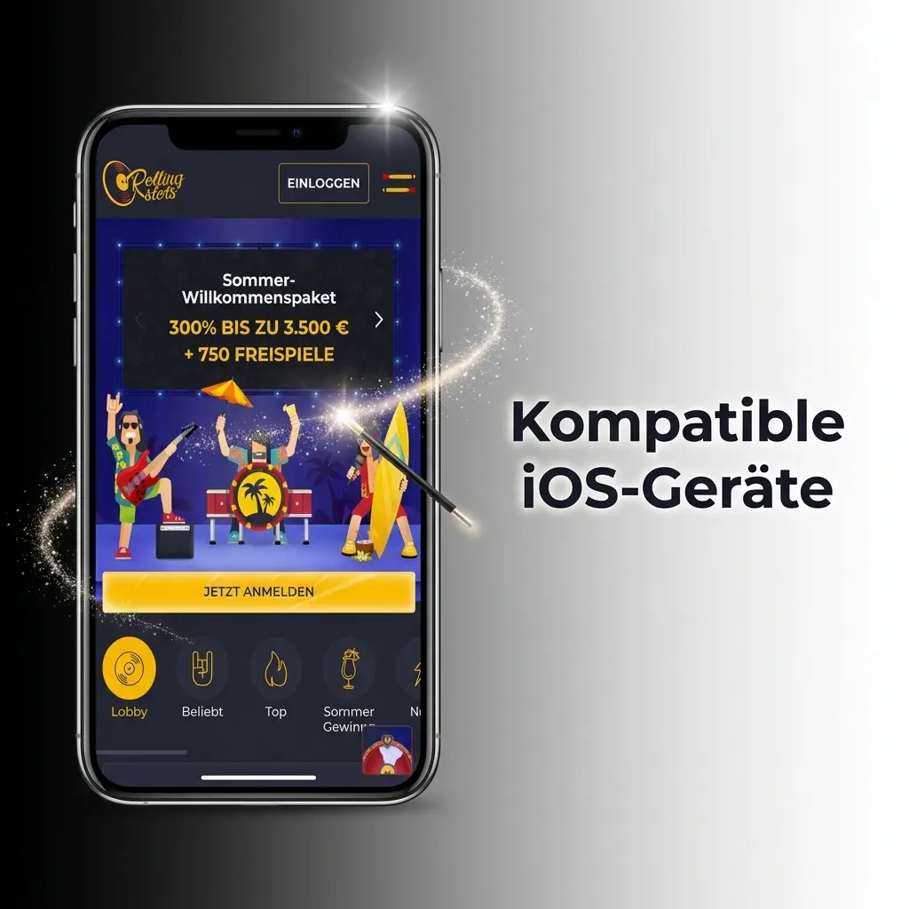 Kompatible iOS-Geräte für die Rolling Slots App