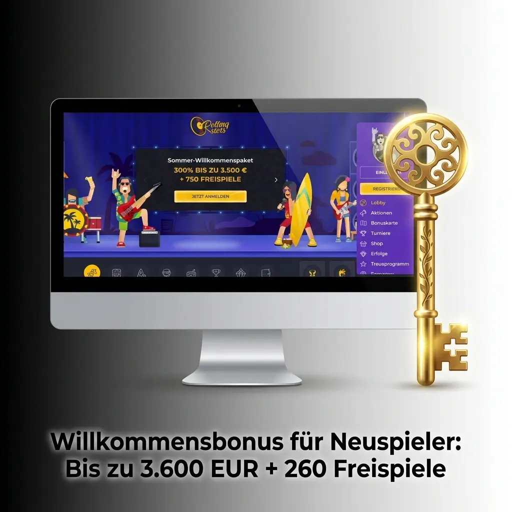 Rolling Slots Willkommensbonus bis zu 3.600 EUR und 260 Freispiele